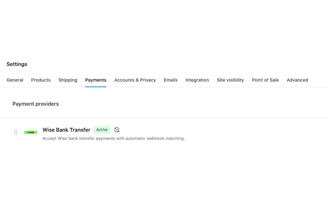 Payment Gateway Shown On Woocommerce Payments Page